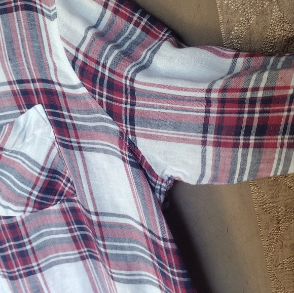 🏷 Rails Women's Top Charli Raspberry Coast White Button Down Shirt - Picture 7 of 14